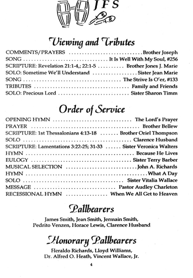 Funeral Booklet for John Franklin Smith, Jr. - Page 4