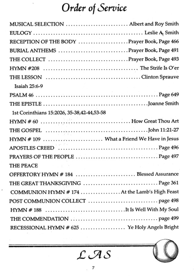 Funeral Booklet for Liston Smith - Page 7