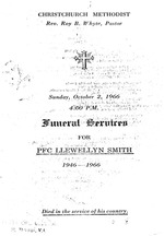 Funeral Booklet for Llewellyn  Smith (P.F.C.)