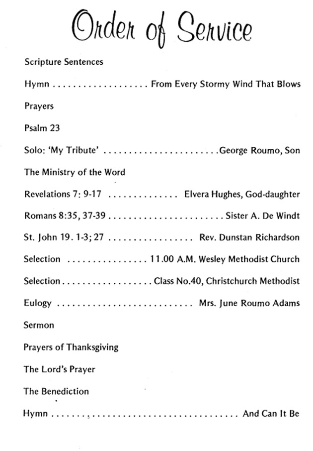 Funeral Booklet for Rafaela Alberta Roumo Smith - Page 4