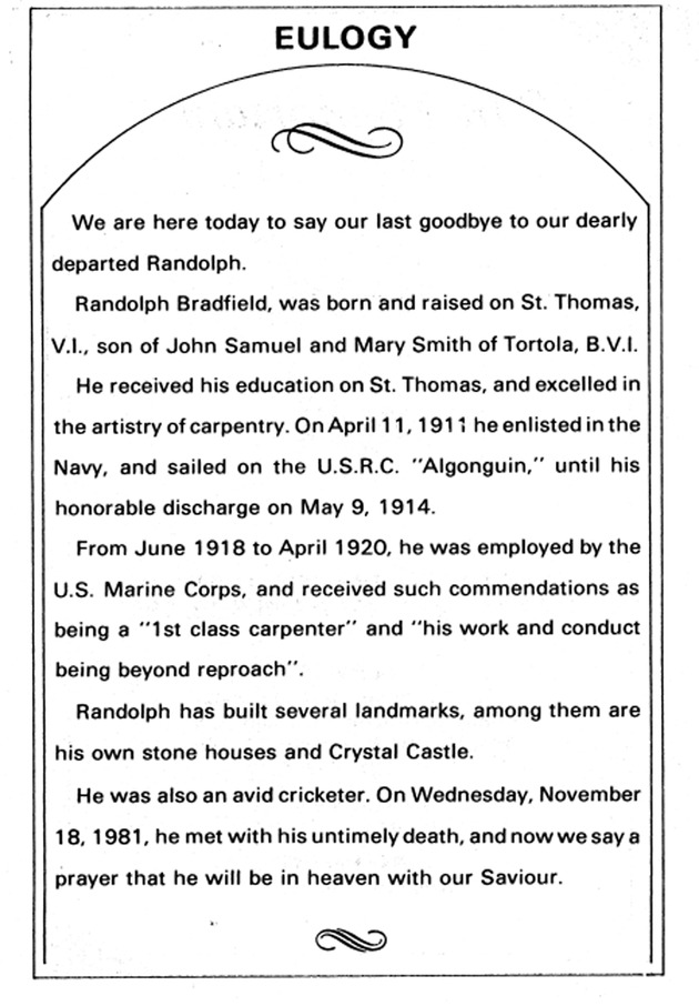 Funeral Booklet for Randolph B. Smith - Page 2