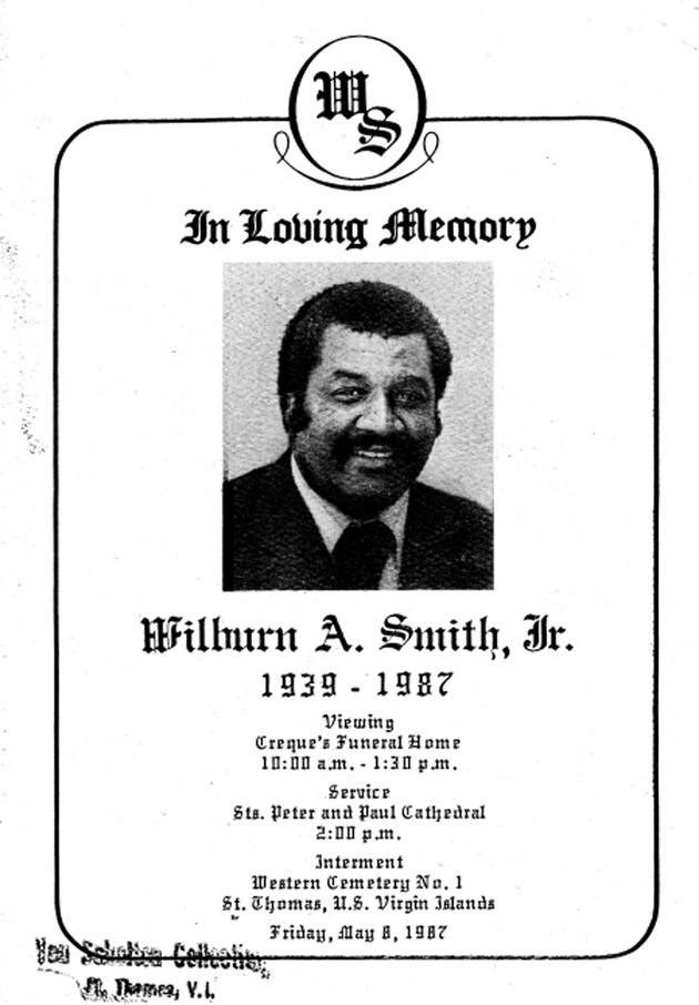 Funeral Booklet for Wilburn A. Smith, Jr. - Page 1