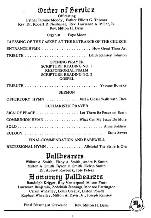 Funeral Booklet for Wilburn A. Smith, Jr. - Page 5