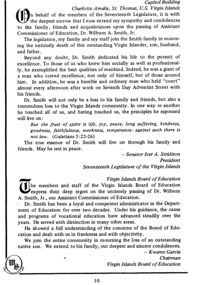 Funeral Booklet for Wilburn A. Smith, Jr. - Page 9