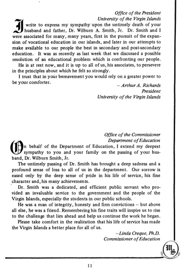 Funeral Booklet for Wilburn A. Smith, Jr. - Page 10