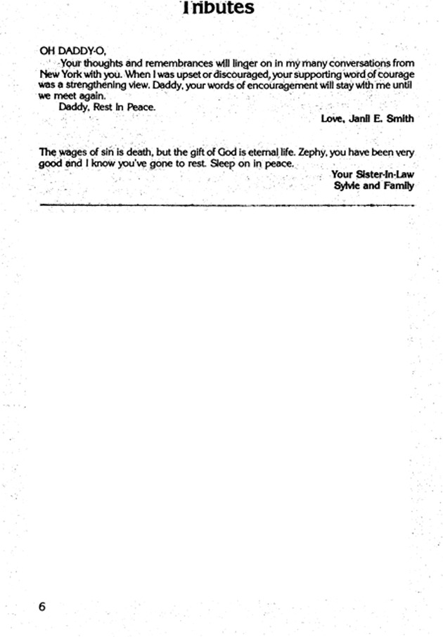 Funeral Booklet for Zephaniah O. Smith - Page 5