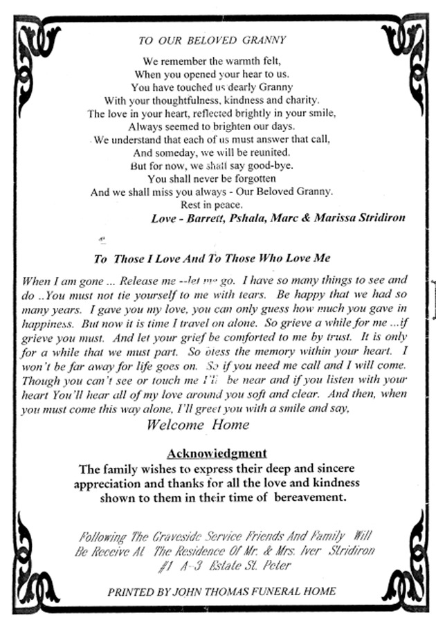 Funeral Booklet for Caroline Elizabeth Thomas - Page 6