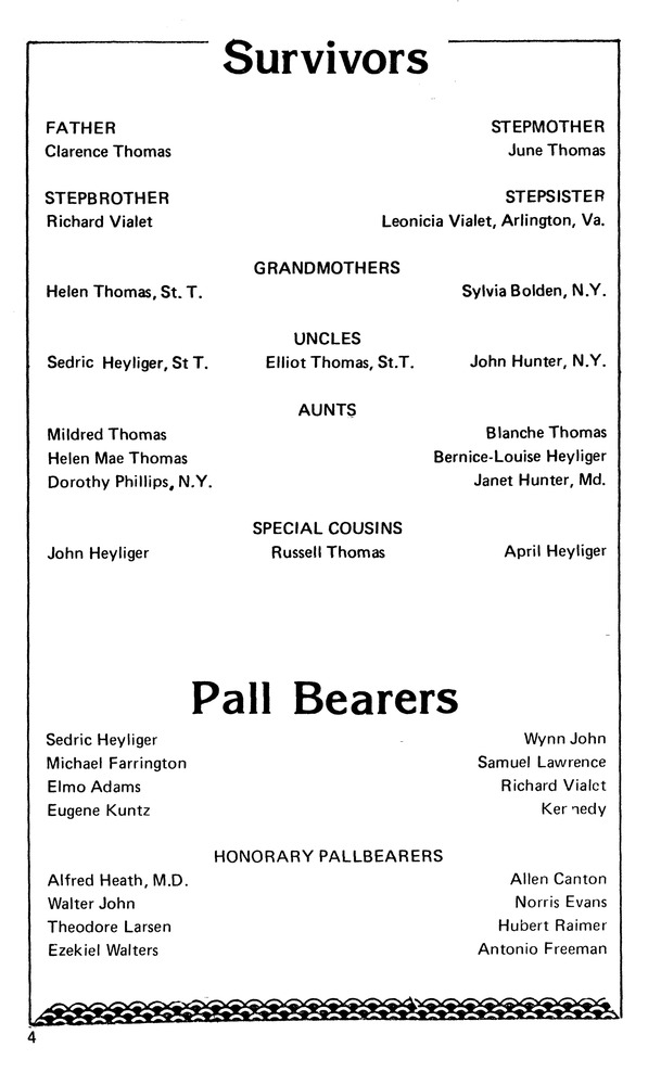 Funeral Booklet for Elliot Gregory Thomas - Page 4