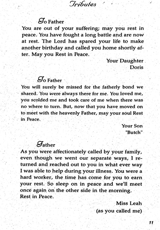 Funeral Booklet for Ethelbert E. Thomas - Page 7