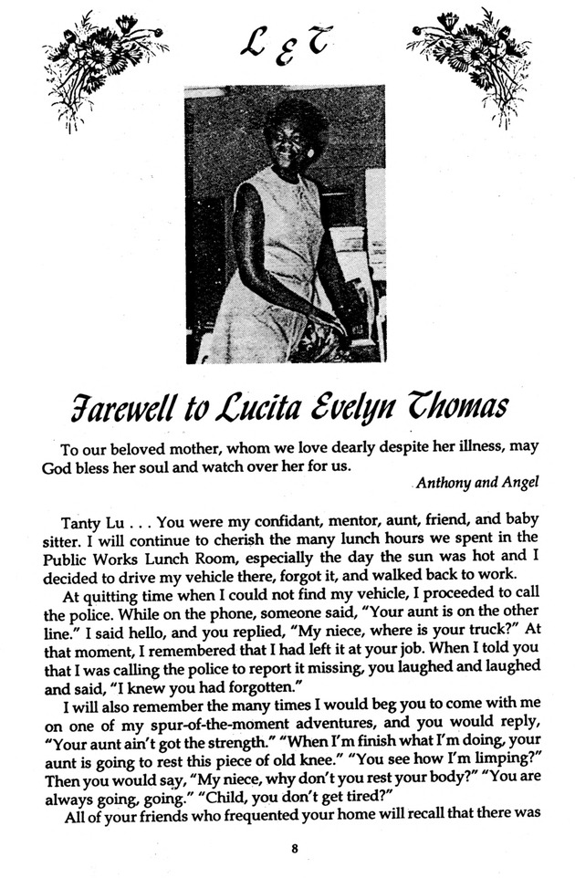 Funeral Booklet for Lucita Evelyn Thomas - Page 5