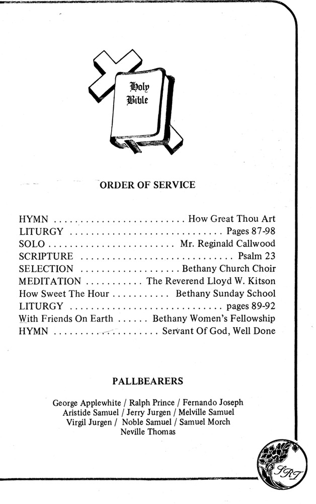 Funeral Booklet for Sylvanita Rosalia Thomas - Page 3