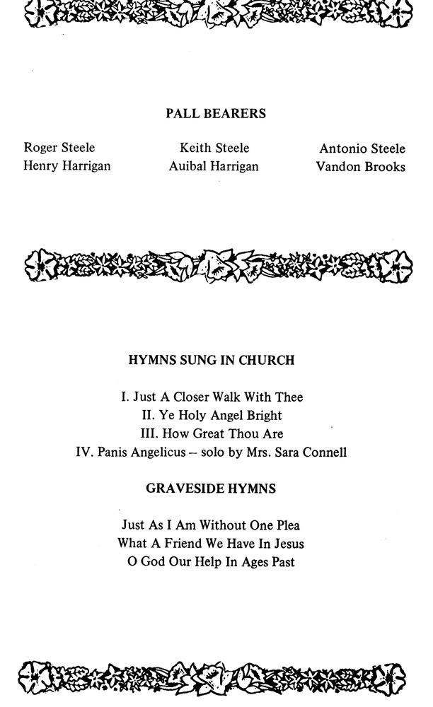 Funeral Booklet for Antoinette Steele Tucker - Page 3