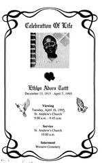 Funeral Booklet for Ethlyn Adora Tuitt