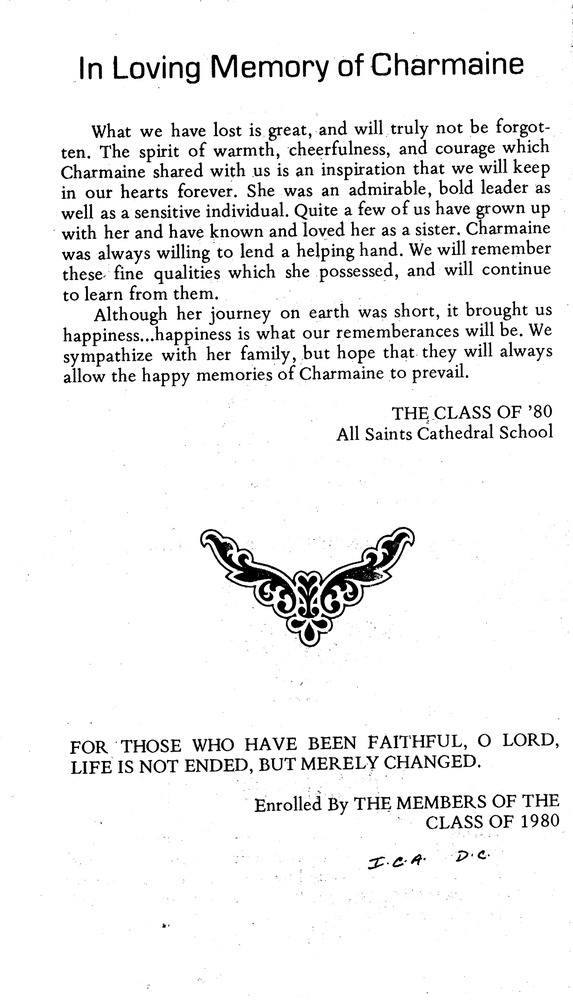 Funeral Booklet for Charmaine Serita VanPutten - Page 6