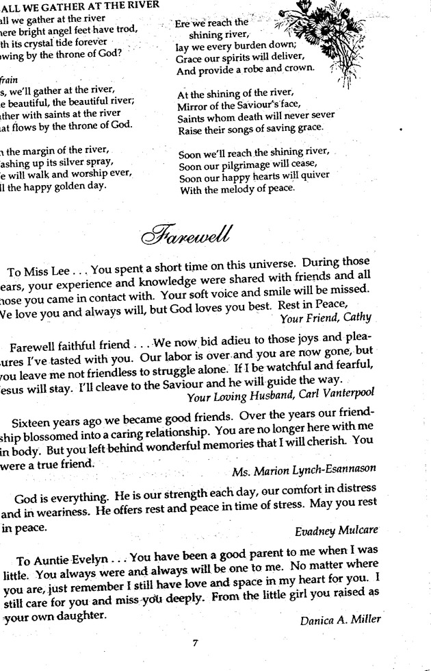 Funeral Booklet for Evelyn Mitchell Venzen Vanterpool - Page 4