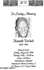 Funeral Booklet for Kenneth Varlack