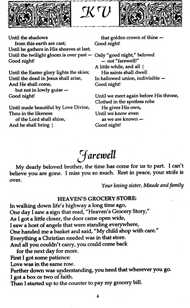 Funeral Booklet for Kenneth Varlack - Page 4