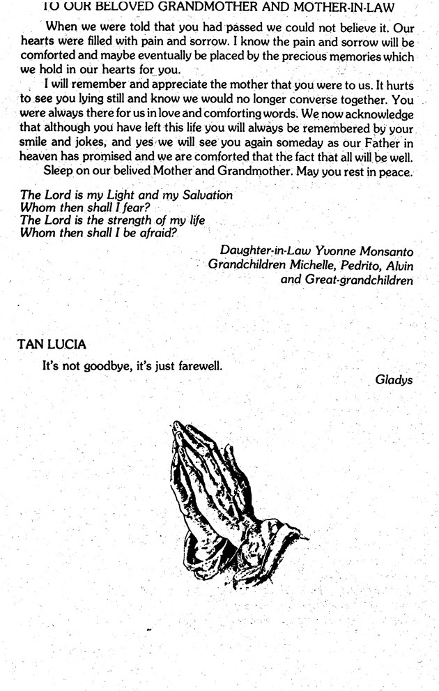 Funeral Booklet for Lucia G. Venzen - Page 5