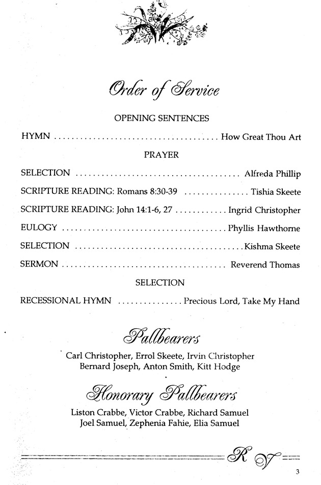 Funeral Booklet for Roselia Venzen - Page 3