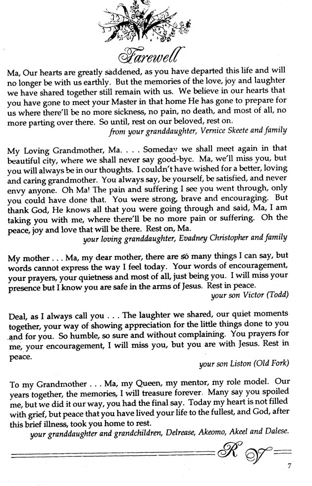 Funeral Booklet for Roselia Venzen - Page 4