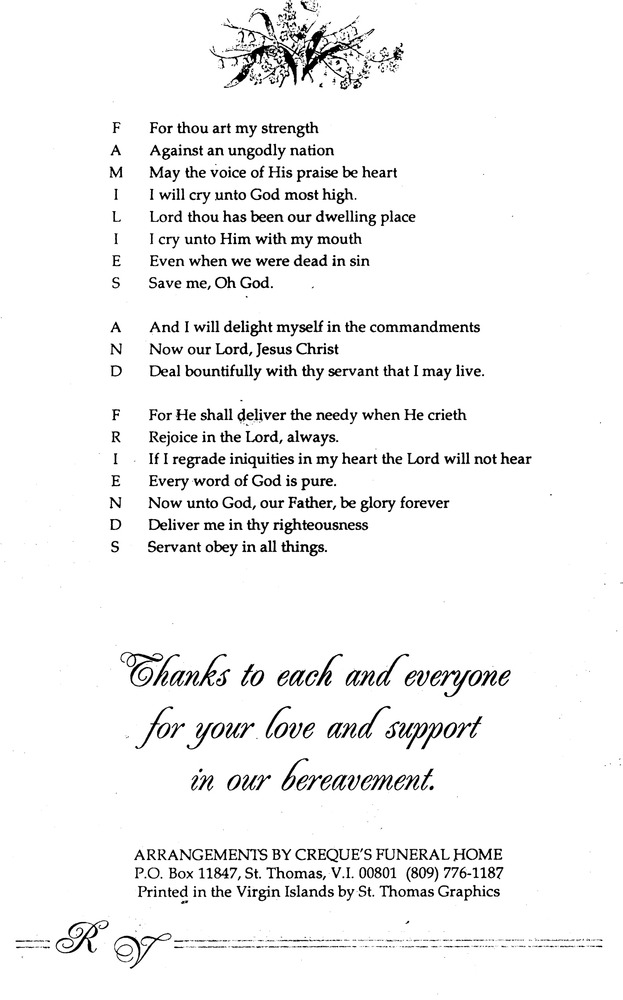 Funeral Booklet for Roselia Venzen - Page 6