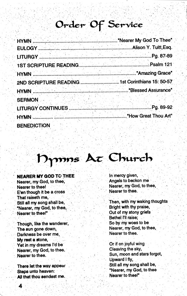 Funeral Booklet for Lola Maria Daniels Vicars - Page 4