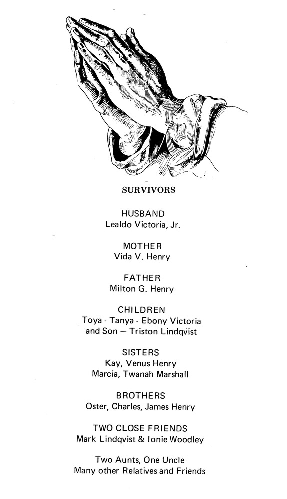 Funeral Booklet for Hilda A. Victoria - Page 4