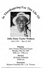 Funeral Booklet for Julia Anna Taylor Wallace