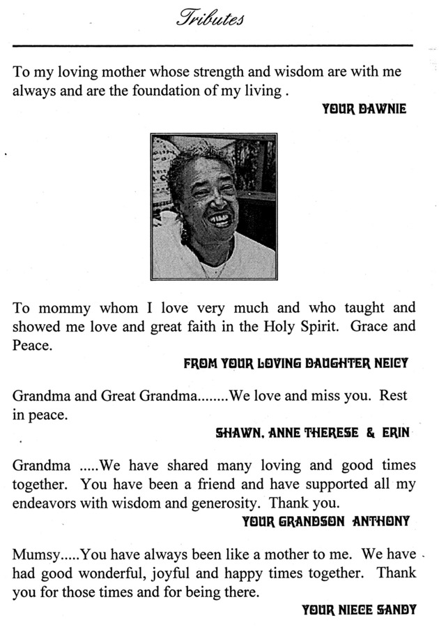 Funeral Booklet for Carmen Webster - Page 5