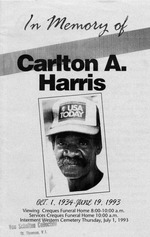 Funeral Booklet for Carlton A. Harris