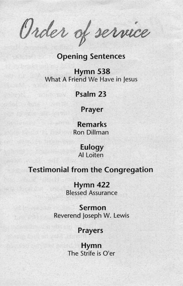 Funeral Booklet for Carlton A. Harris - Page 3