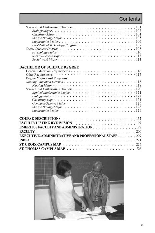 UVI catalog - Page v