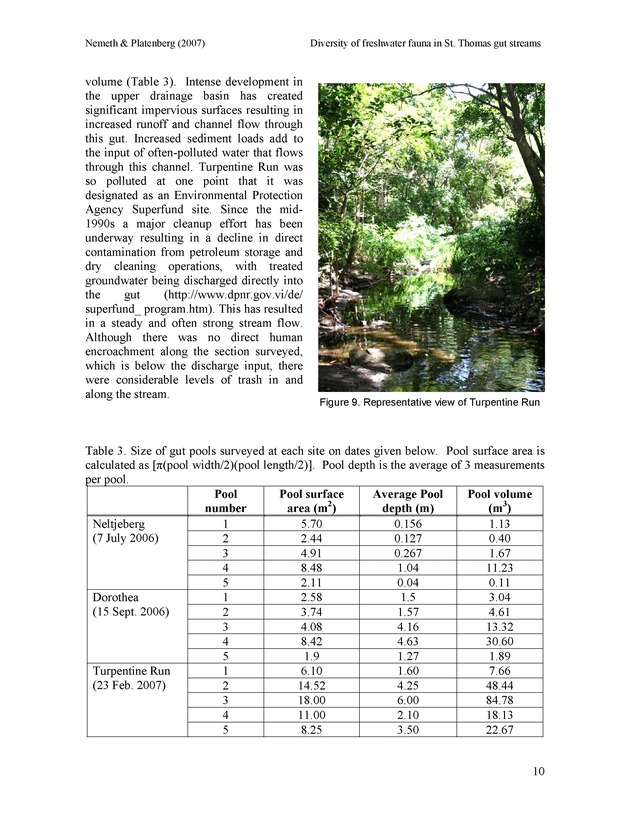 Diversity of freshwater fish and crustaceans of St. Thomas watersheds and its relationship to water quality as affected by residential and commercial development - Page 10