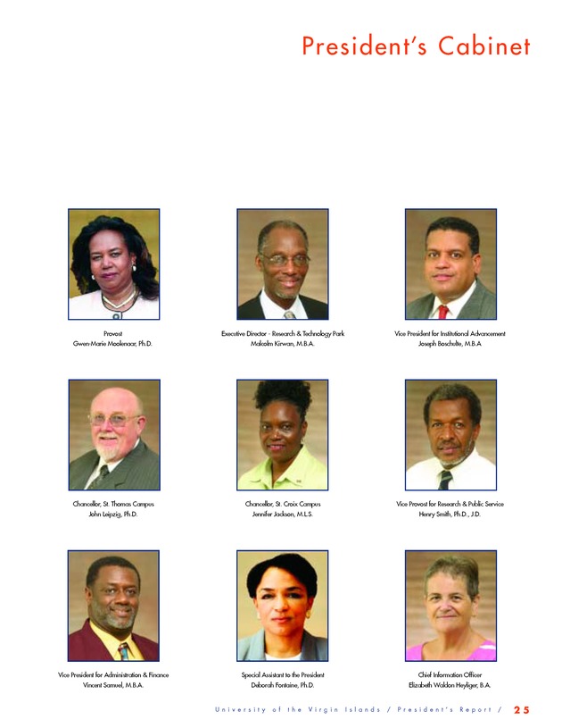 2002/2003 President's Report for the University of the Virgin Islands - Page 27