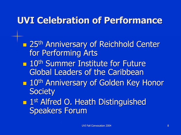 University of the Virgin Islands, Fall 2004 Convocation - Page 8
