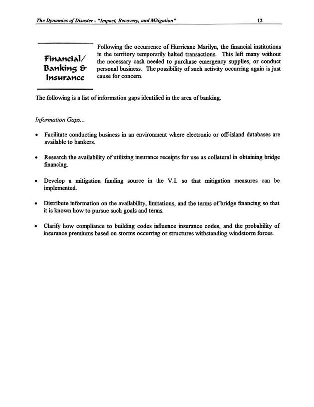 The Dynamics of Disaster: "Impact, Recovery, and Mitigation" - Page 12