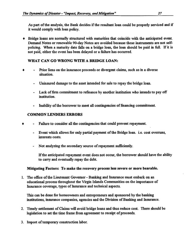 The Dynamics of Disaster: "Impact, Recovery, and Mitigation" - Page 27