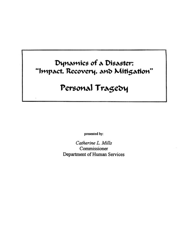 The Dynamics of Disaster: "Impact, Recovery, and Mitigation" - Page 36