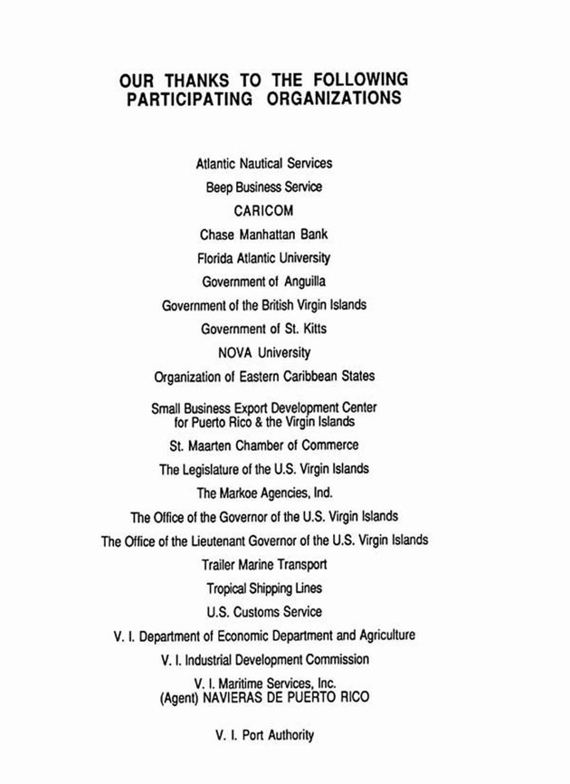 Developing a Transhipment Industry in the U. S. Virgin Islands for the Eastern Caribbean: 4th Annual Conference on International Trade and Investment - Page 3