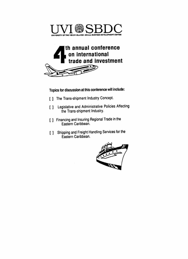 Developing a Transhipment Industry in the U. S. Virgin Islands for the Eastern Caribbean: 4th Annual Conference on International Trade and Investment - Page 8