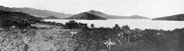 Charlotte Amalia and Orkanshullet Island as viewed from Nisky