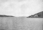 Entrance to St. Thomas Harbor, with powder magazine and Cowell's Battery on Hassel Island and quarantine station on Muhlenfel's point