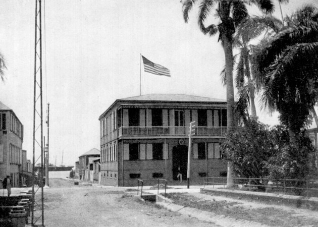 Cruz Bay, St. John, with Judge's house in the foreground