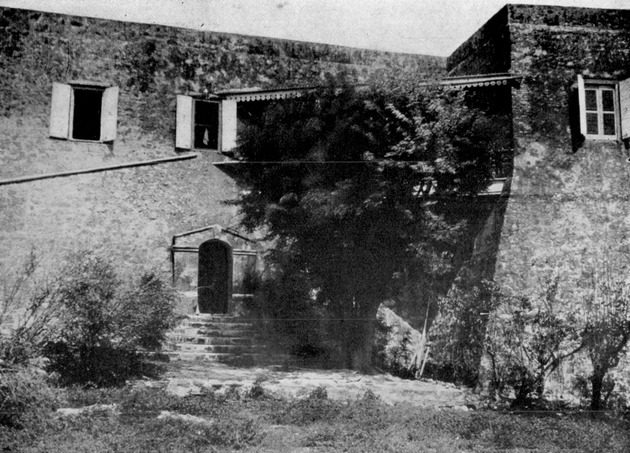 Water-front entrance to Fort Christian and balcony of residence in the fort, Charlotte Amalia, St. Thomas