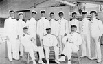 Commander Konow and officers of H.M.S. Valkyrien [Danish naval vessel]