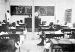 Interior of small communal school, St. Croix