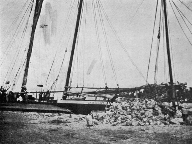 Schooner Vigilant [vessel] at wharf, Christiansted, St. Croix