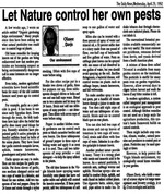 Let nature control her own pests