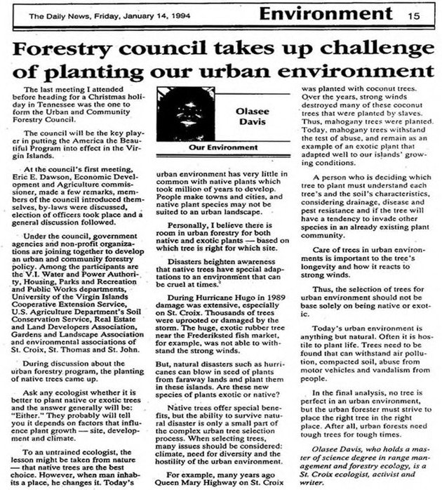 Forestry council takes up challenge of planting our urban environment 