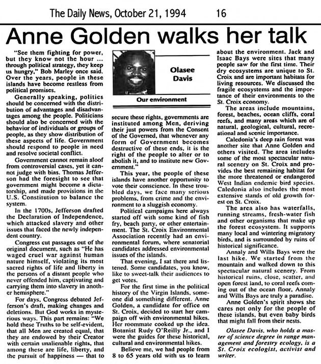 Anne Golden walks her talk